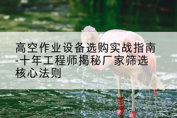 两当剪叉式升降机厂家-高空作业设备选购实战指南-十年工程师揭秘厂家筛选核心法则