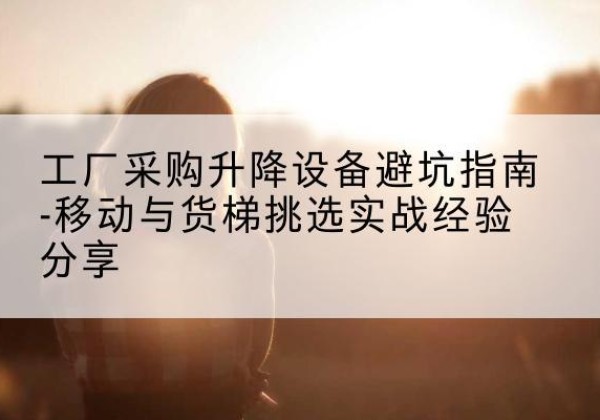两当移动式升降机怎么选-工厂采购升降设备避坑指南-移动与货梯挑选实战经验分享
